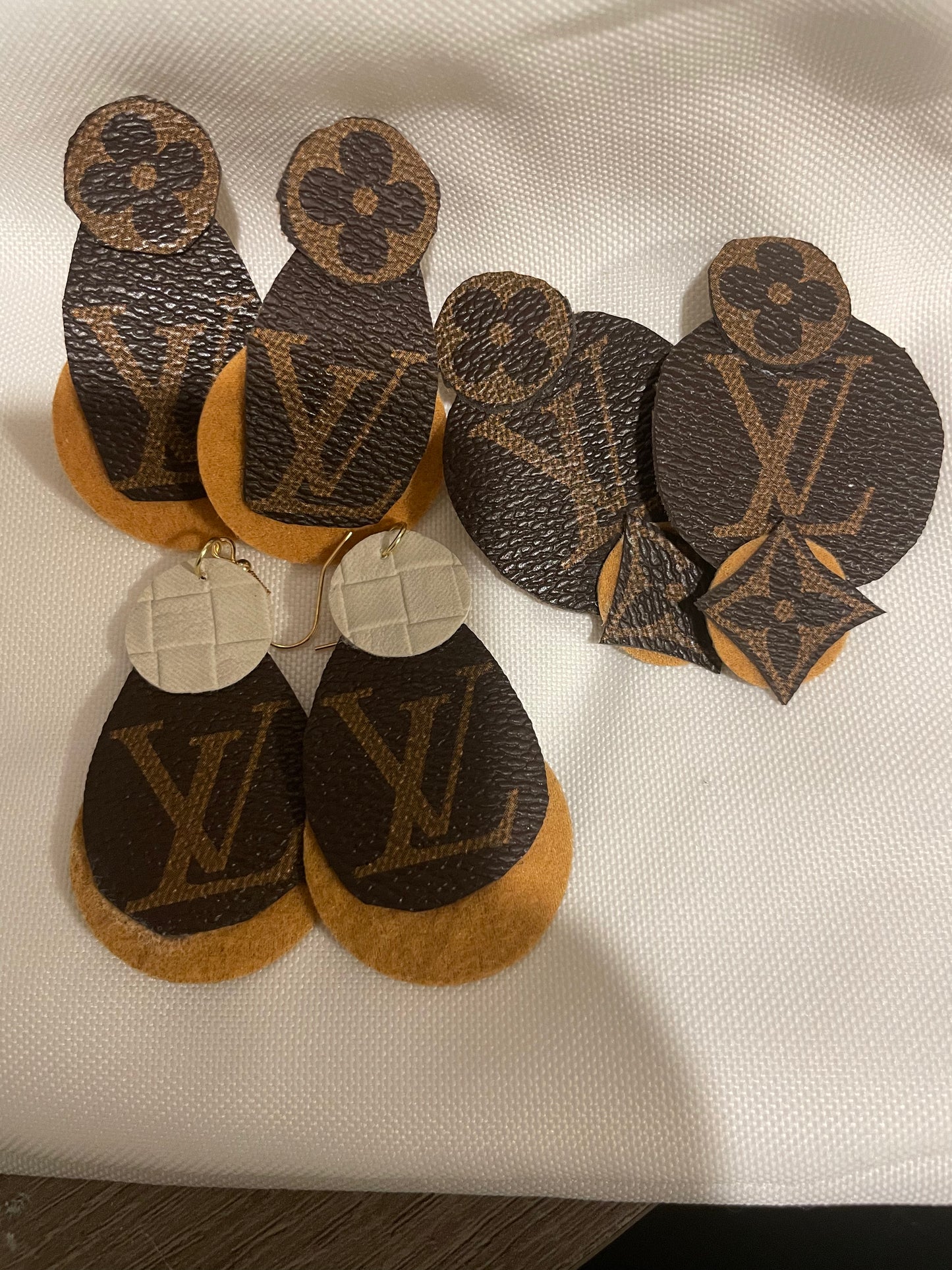 LV inspired earrings