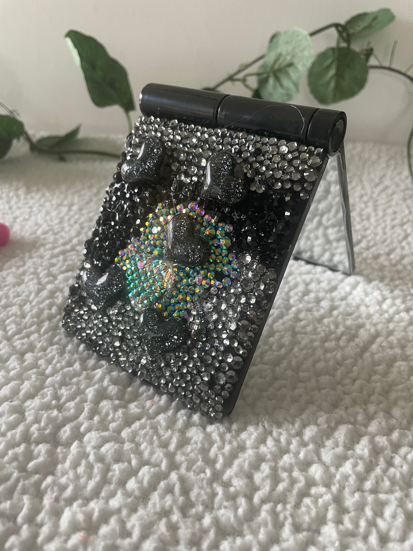 Bling embellishedlighted makeup mirror