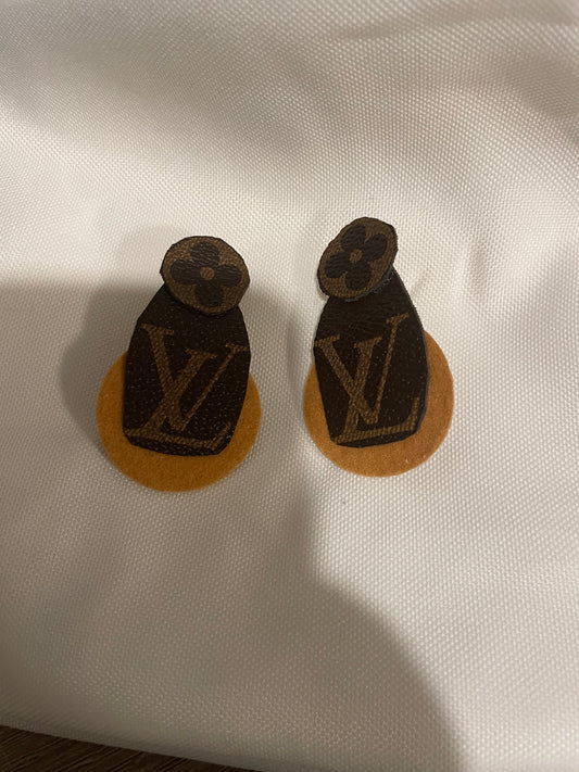 LV inspired earrings